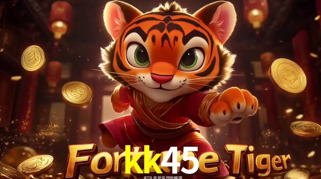 O carismático mascote do jogo de slot Fortune Tiger, um tigre fofo em pose de artes marciais, pronto para trazer sorte e multiplicadores de ganhos no cassino online kk45.